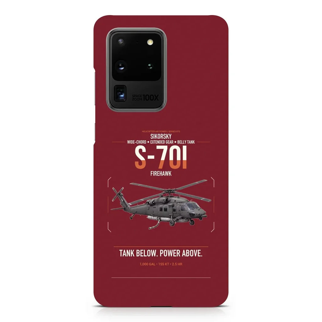 Sikorsky S-70i FIREHAWK design on samsung case - dark red