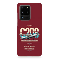 Thumbnail for Cessna 208 Caravan design on samsung case - dark red