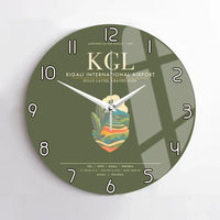 Thumbnail for Kigali International Airport KGL Wall-Clock No-Frame - Green Army