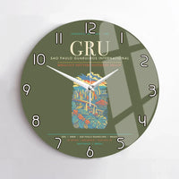 Thumbnail for Sao Paulo Guarulhos International Airport GRU Wall-Clock No-Frame - Green Army