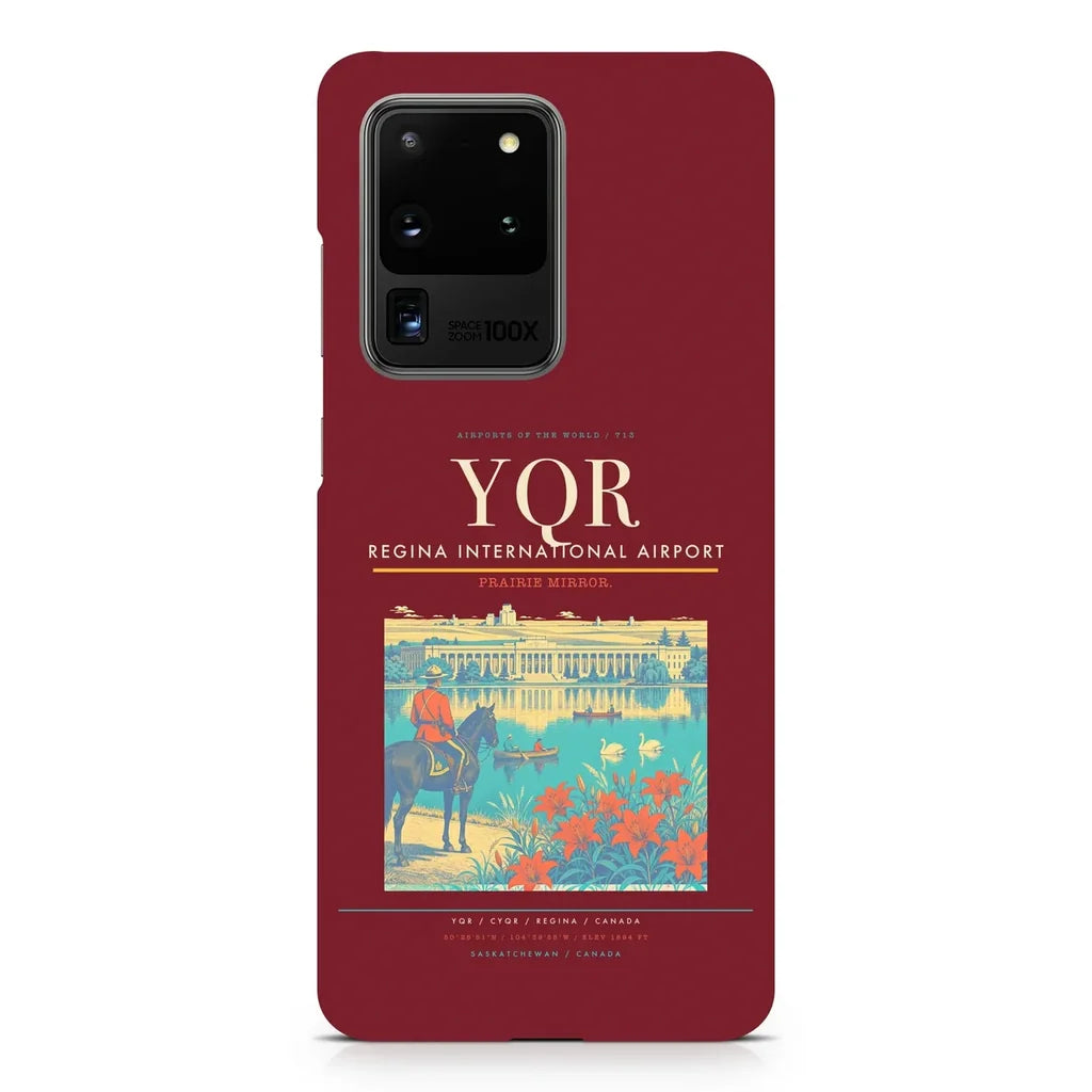 Regina International Airport YQR design on samsung case - dark red
