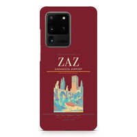 Thumbnail for Zaragoza Airport ZAZ design on samsung case - dark red