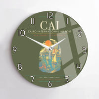 Thumbnail for Cairo International Airport CAI Wall-Clock No-Frame - Green Army