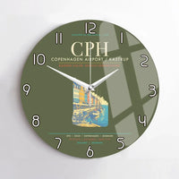 Thumbnail for Copenhagen Airport Kastrup CPH Wall-Clock No-Frame - Green Army