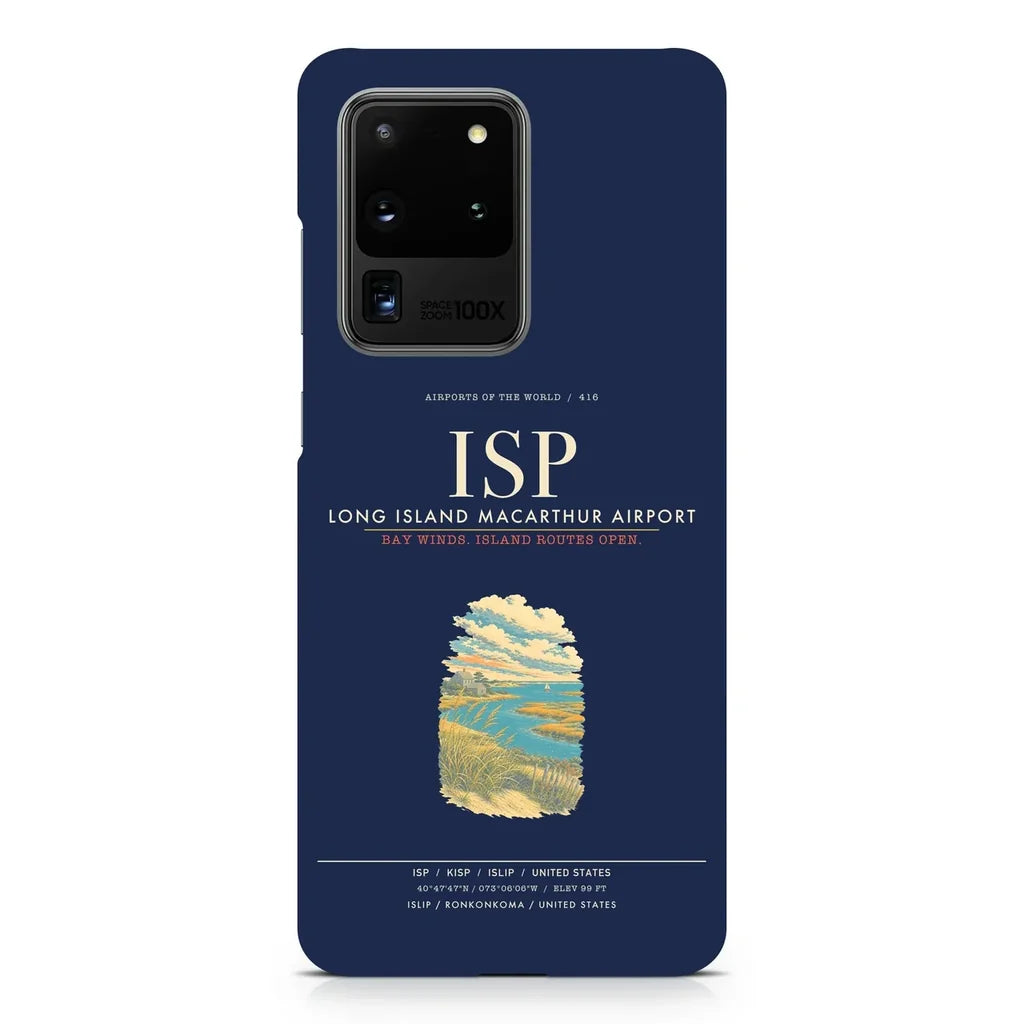 Long Island MacArthur Airport ISP Samsung Case - Navy Blue