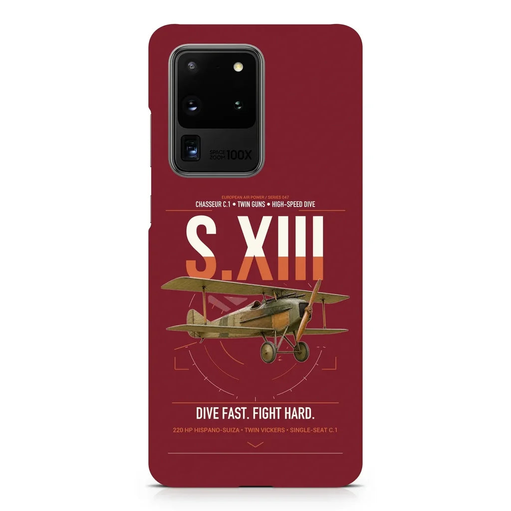 SPAD S.XIII C.1 design on samsung case - dark red