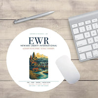 Thumbnail for Newark Liberty International Airport (EWR) design on white round mouse pad