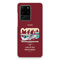 Thumbnail for Cessna 177B Cardinal design on samsung case - dark red