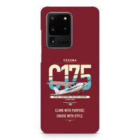 Thumbnail for Cessna 175 Skylark design on samsung case - dark red
