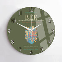 Thumbnail for Berlin Brandenburg Airport Willy Brandt BER Wall-Clock No-Frame - Green Army