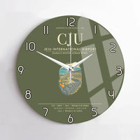 Thumbnail for Jeju International Airport CJU Wall-Clock No-Frame - Green Army