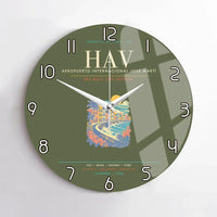 Thumbnail for Havana Jose Marti International Airport HAV Wall-Clock No-Frame - Green Army