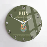 Thumbnail for Birmingham Airport BHX Wall-Clock No-Frame - Green Army