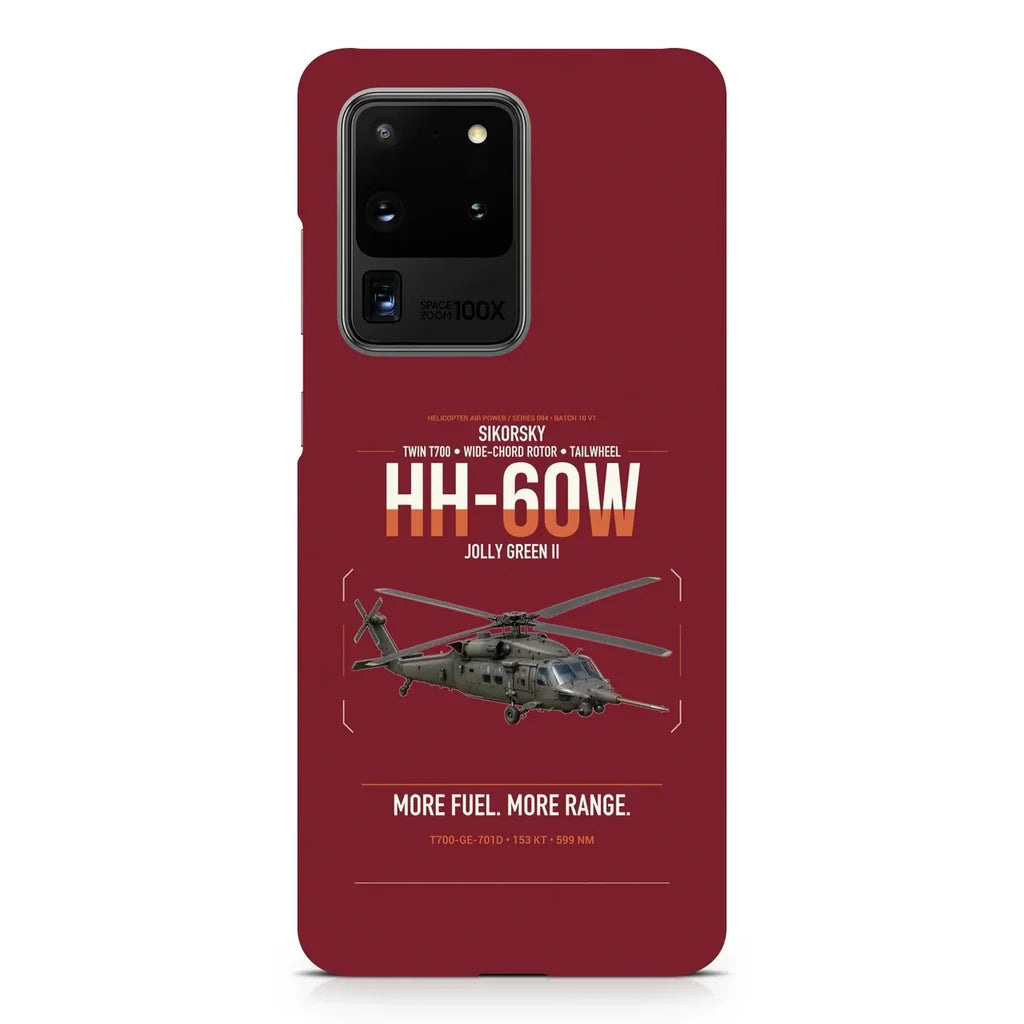 Sikorsky HH-60W Jolly Green II design on samsung case - dark red