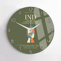 Thumbnail for Indianapolis International Airport IND Wall-Clock No-Frame - Green Army