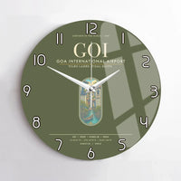 Thumbnail for Goa International Airport Dabolim GOI Wall-Clock No-Frame - Green Army