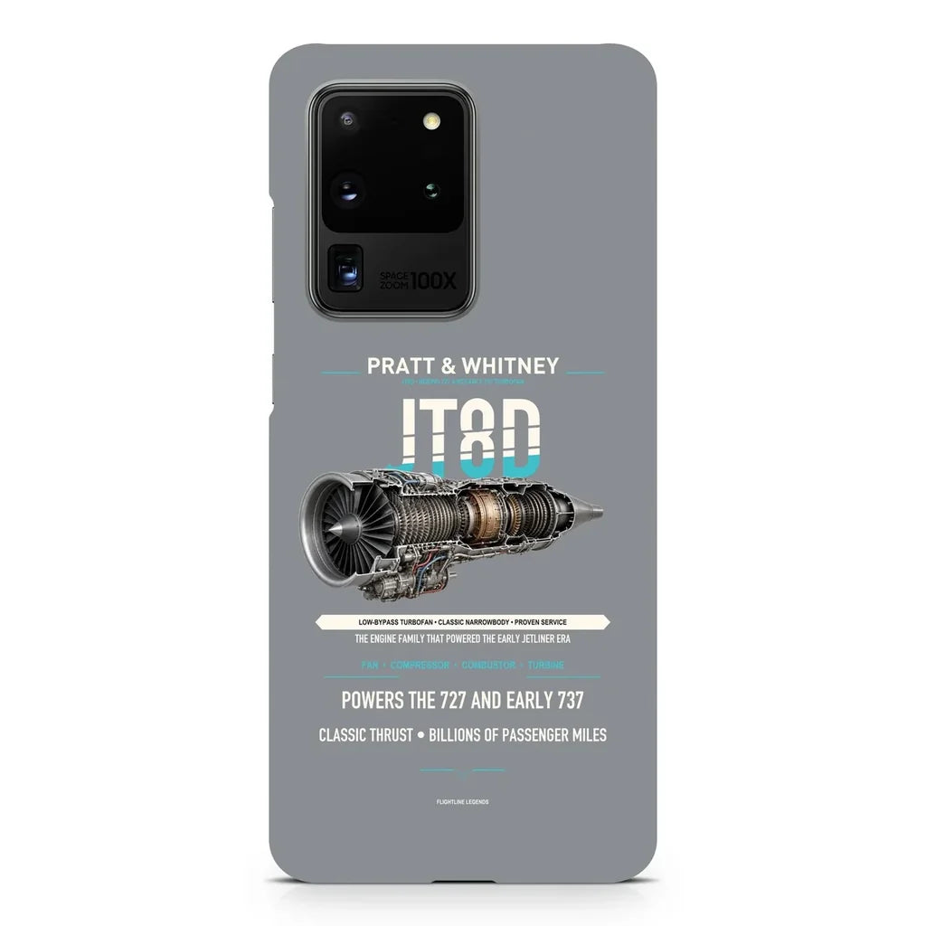 JT8D design on samsung case - gray