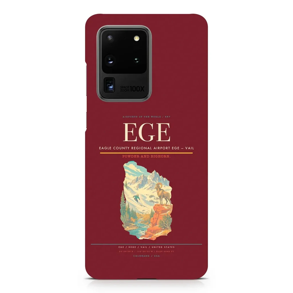 Eagle County Regional Airport EGE — Vail design on samsung case - dark red