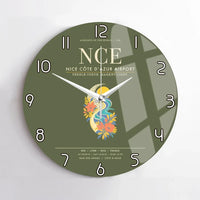 Thumbnail for Nice Cote dAzur Airport NCE Wall-Clock No-Frame - Green Army