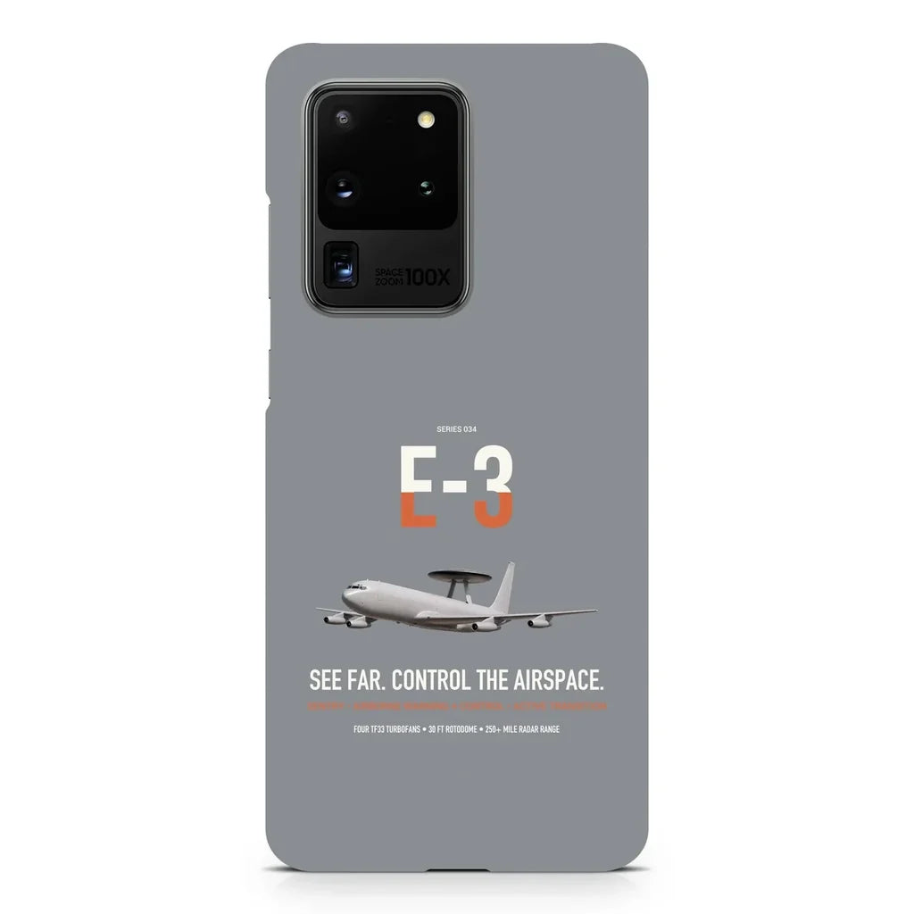 E-3 Sentry AWACS design on samsung case - gray
