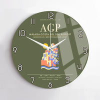 Thumbnail for Malaga-Costa del Sol Airport AGP Wall-Clock No-Frame - Green Army
