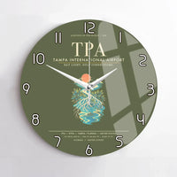 Thumbnail for Tampa International Airport TPA Wall-Clock No-Frame - Green Army