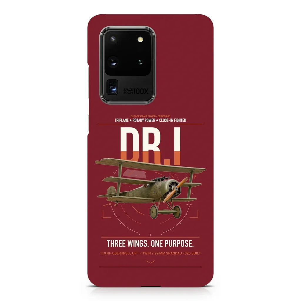 Fokker Dr.I design on samsung case - dark red