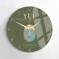 Thumbnail for MontrealTrudeau International Airport YUL Wall-Clock No-Frame - Green Army