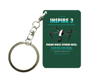 Thumbnail for DJI Inspire 3 Key Chain design on dark green key chain
