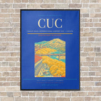 Thumbnail for Camilo Daza International Airport CUC — Cúcuta vertical canvas print - framed - blue background