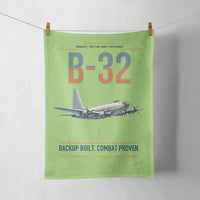 Thumbnail for B-32 Dominator design on light green towel
