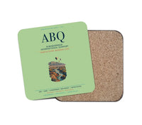 Thumbnail for Albuquerque International Sunport (ABQ) design on light green 1 piece coaster
