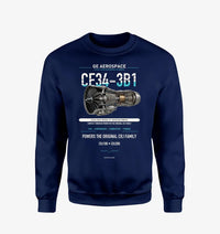 Thumbnail for CF34-3B1 design on navy blue sweatshirt