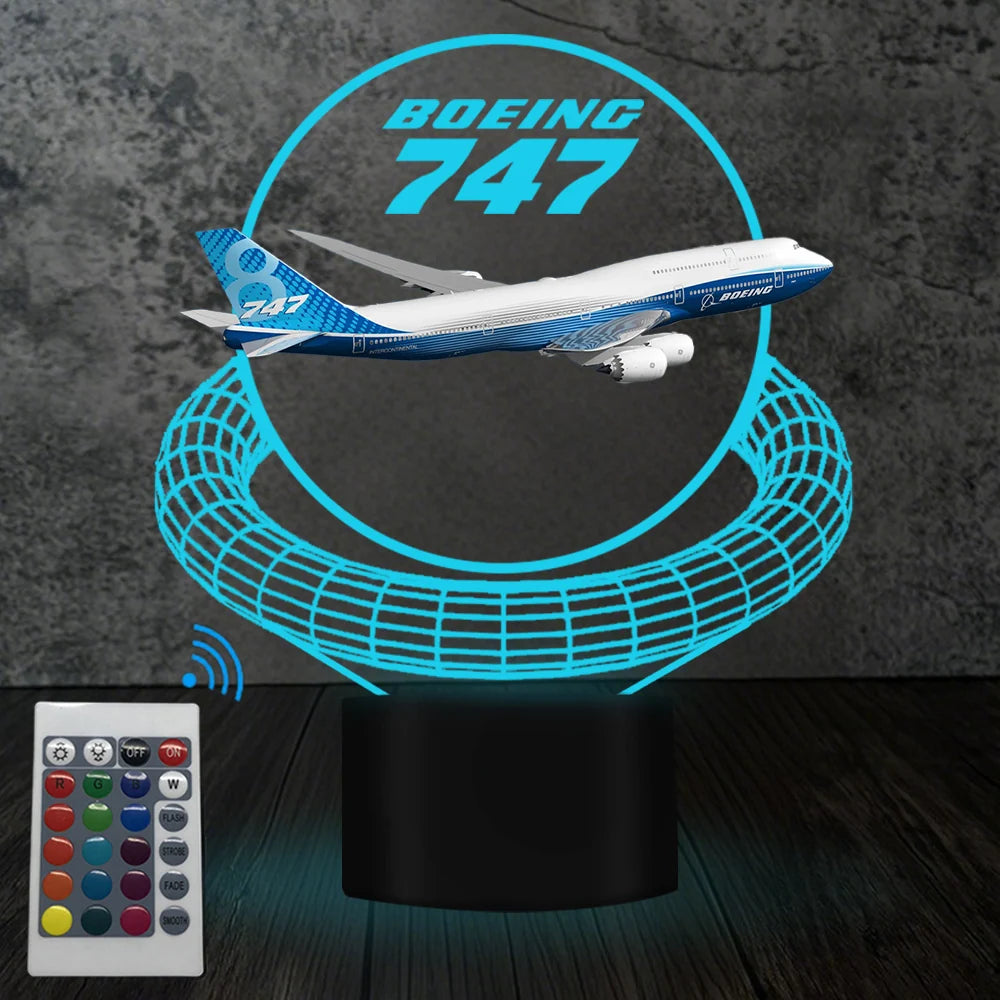 Customisable Boeing 747 3D Lamp - view 4