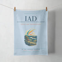 Thumbnail for Washington Dulles International Airport (IAD) design on light blue towel