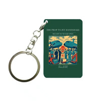 Thumbnail for VINTAGE G4385 - The Prop To Jet Handshake - Designed Key Chain design on darkgreen