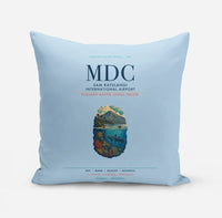 Thumbnail for Sam Ratulangi International Airport Manado (MDC) design on light blue pillow