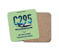 Thumbnail for Airbus C295 Armed ISR design on light green 1 piece coaster