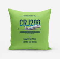 Thumbnail for Bombardier CRJ200 design on light green pillow