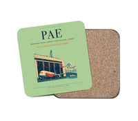 Thumbnail for Snohomish County Airport (Paine Field) (PAE) design on light green 1 piece coaster