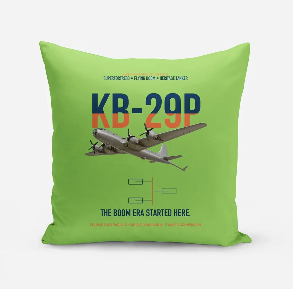 KB-29P SUPERFORTRESS design on light green pillow