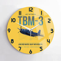 Thumbnail for TBM-3 Avenger design on yellow no frame wall clock