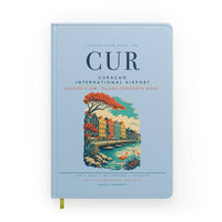 Thumbnail for Curaçao International Airport (CUR) design on light blue notebook