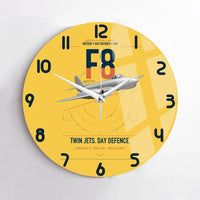 Thumbnail for Gloster Meteor F8 design on yellow no frame wall clock