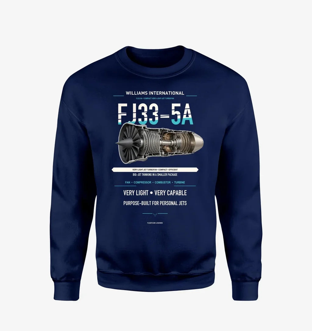FJ33-5A design on navy blue sweatshirt