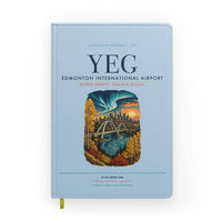 Thumbnail for Edmonton International Airport (YEG) design on light blue notebook