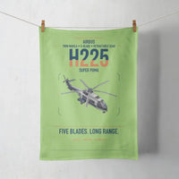 Thumbnail for Airbus H225 design on light green towel