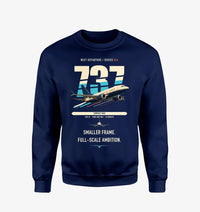 Thumbnail for Boeing 737 MAX 7 design on navy blue sweatshirt