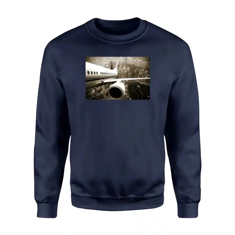 Departing Aircraft & City Scene Sweatshirt - view 4