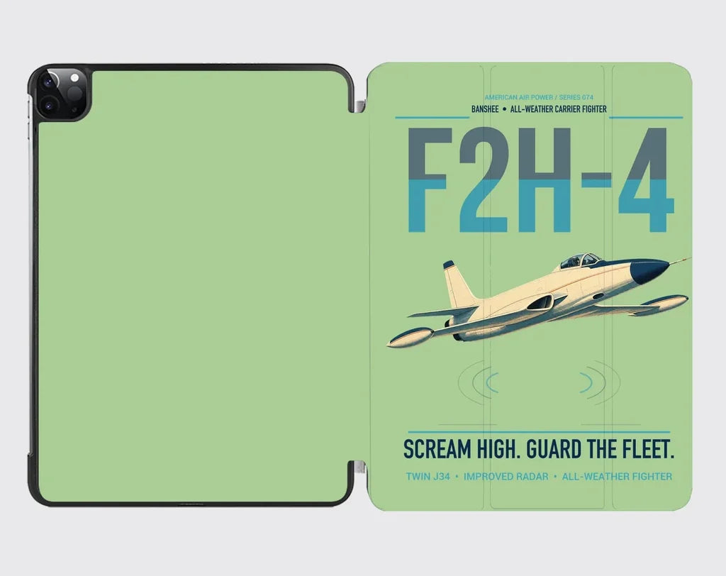 F2H-4 Banshee design on light green ipad tablet case